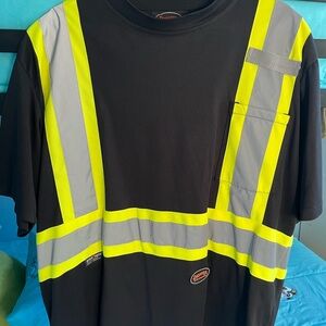PIONEER Black and Neon Yellow Safety Tee